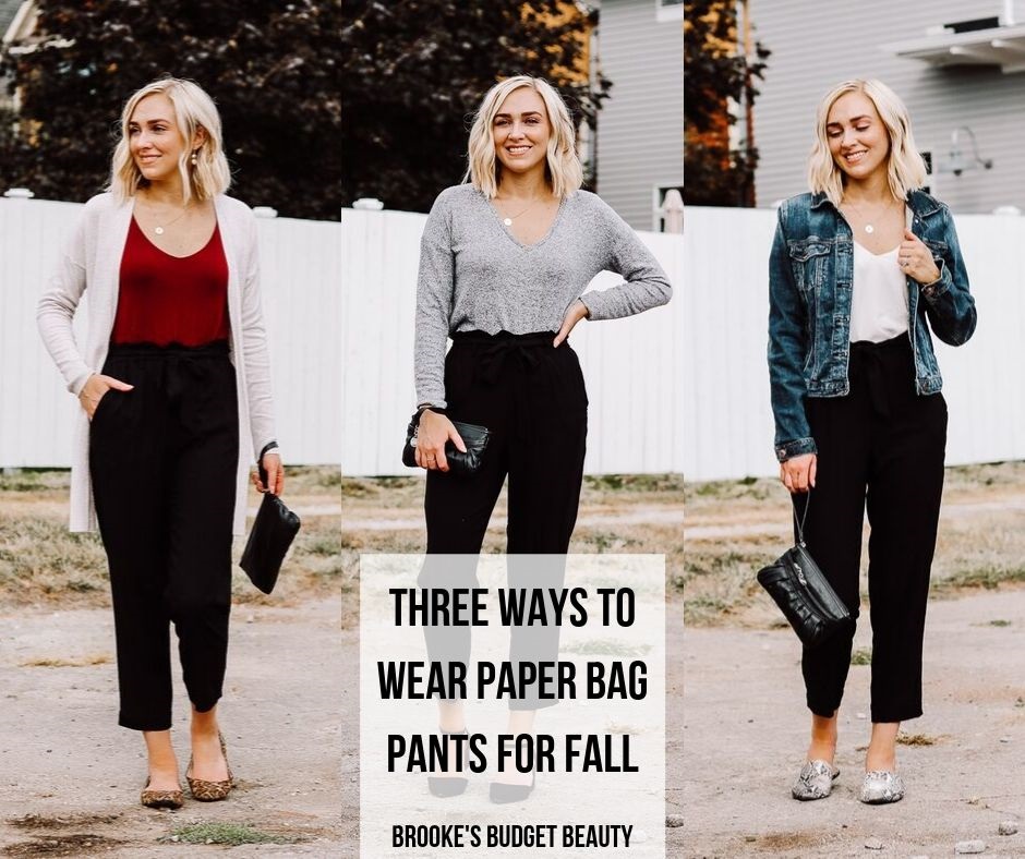 Trendy Paper Bag Pants for a Formal Look
